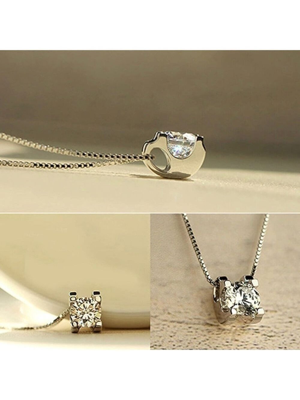 Pendant Cubic Zirconia Round Stone (no chain) - Picture 2 of 9